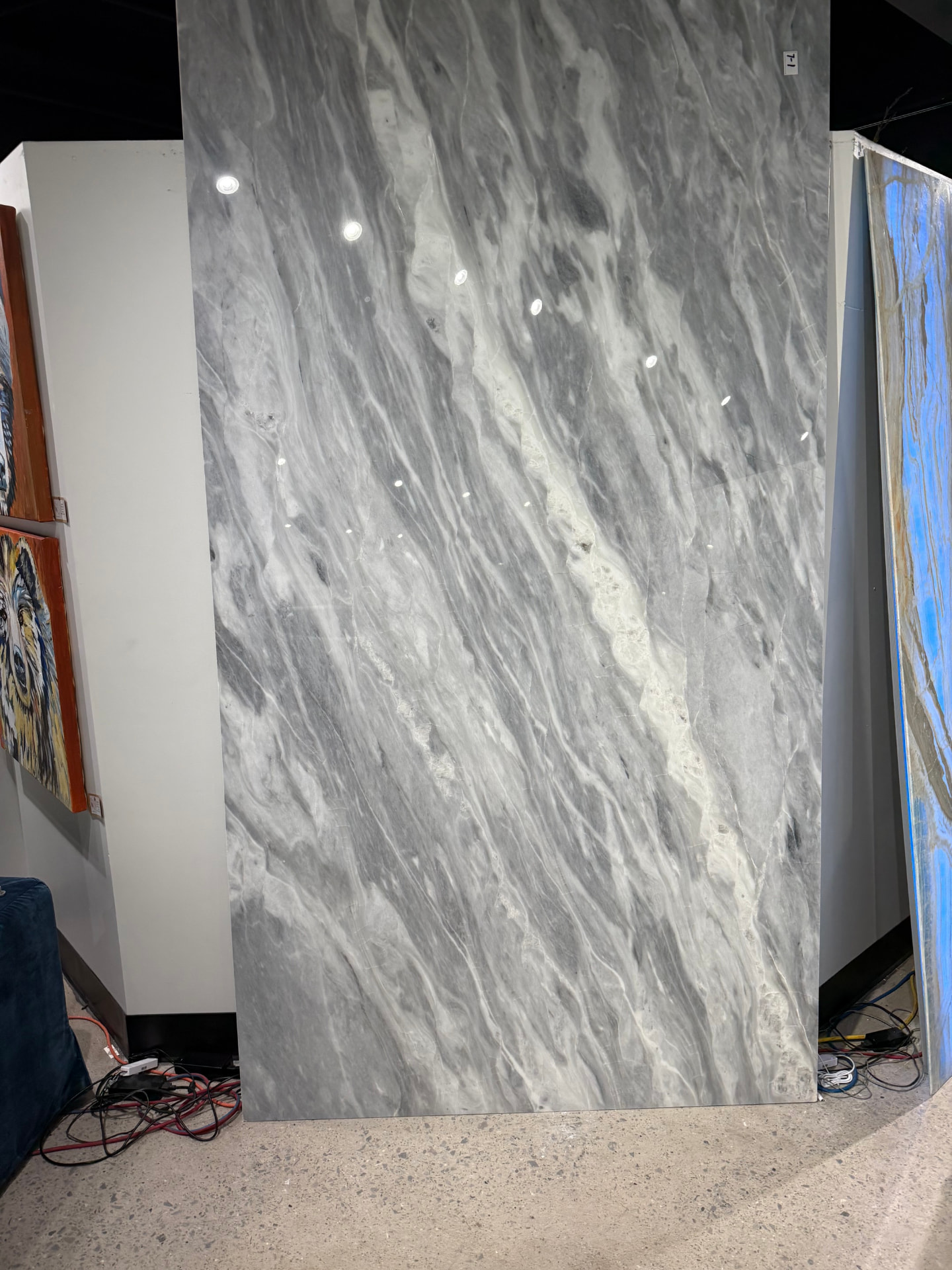 Florence Grey Marble translucent thin stone panel