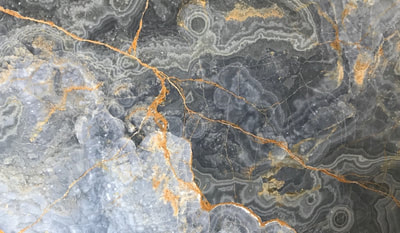 Blue Onyx translucent thin stone panel