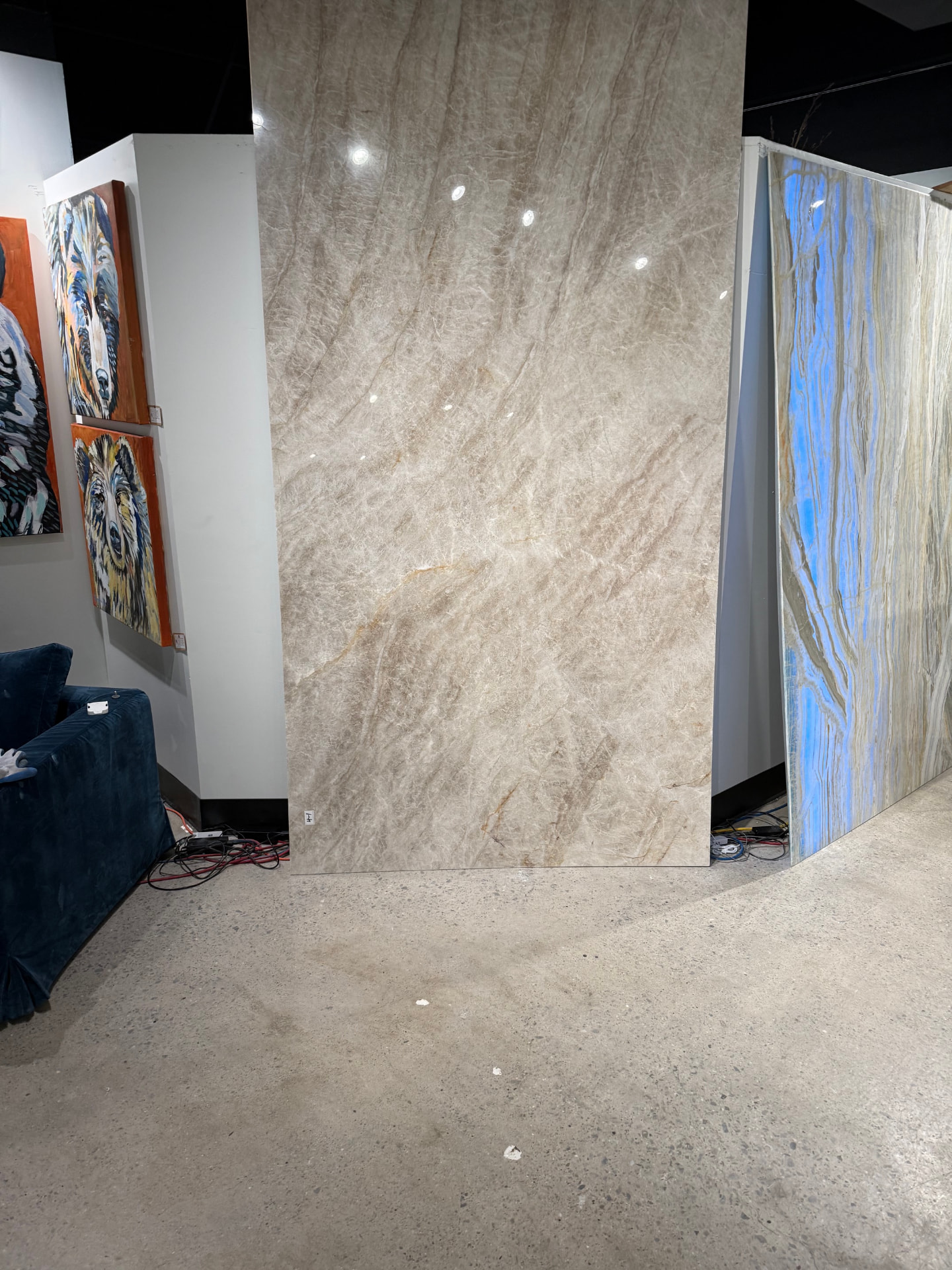 Taj Mahal Quartzite translucent thin stone panel