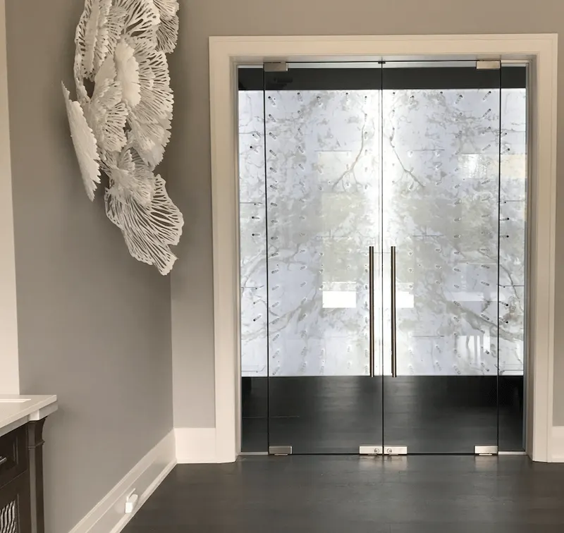 White Onyx Wine Cellar Front Facing — Wine Cellars
