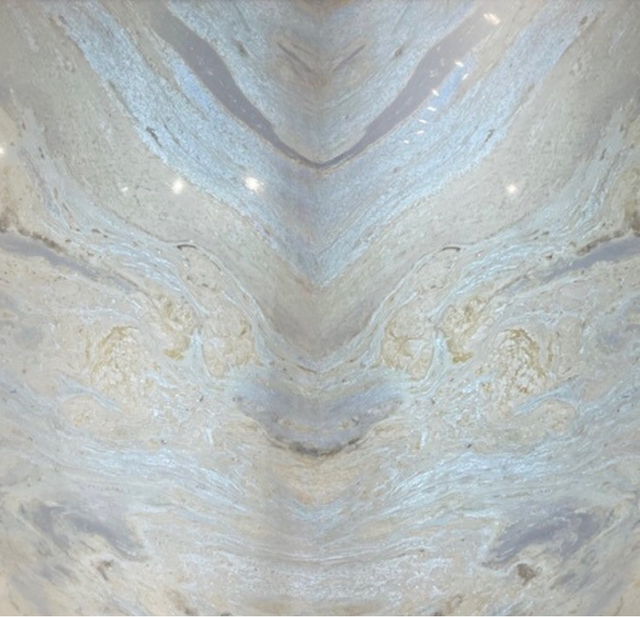 Blue River Onyx translucent thin stone panel shown backlit